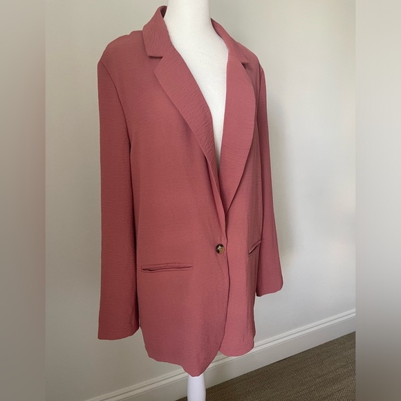 *NWT* Juniors' SO® Oversized Lightweight Blazer - Mauve - Size M - Picture 2 of 15